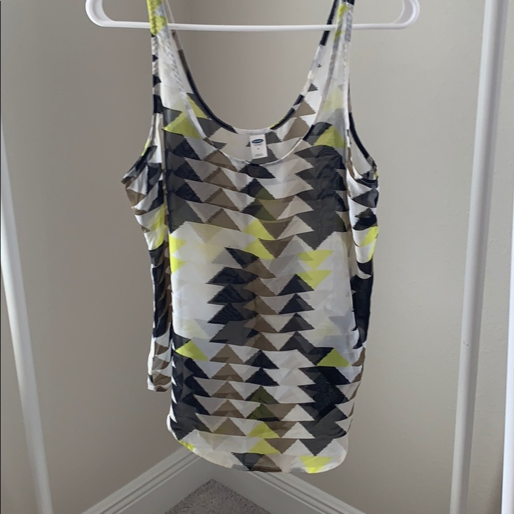 Sheer printed Tank Top